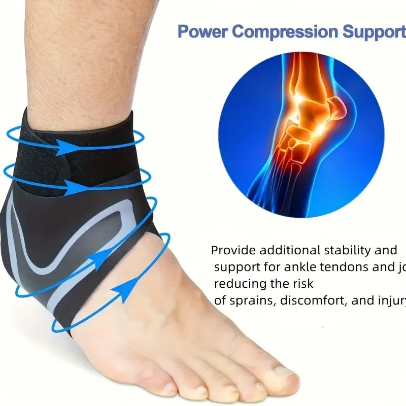 1pc Adjustable Ankle Compression Sleeve for Sports Protection