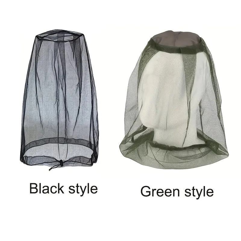 1pc Premium Mosquito Head Net, Ultra Large & Long, Extra Fine Holes, Mesh, Insect Netting, Bug Face Shield, Soft Durable Fly Screen, Protection