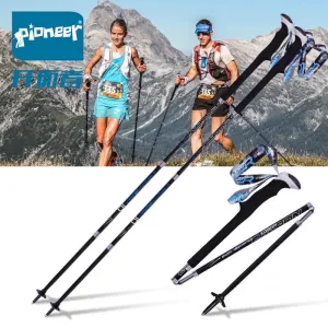 2 Pack Portable Collapsible Carbon Fiber Trekking Pole 1 Pair