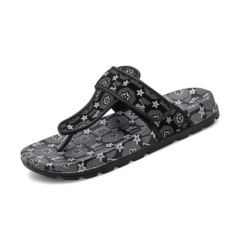 2024 European and American station slippers flip-flops summer outdoor wear home indoor household trendy male drag