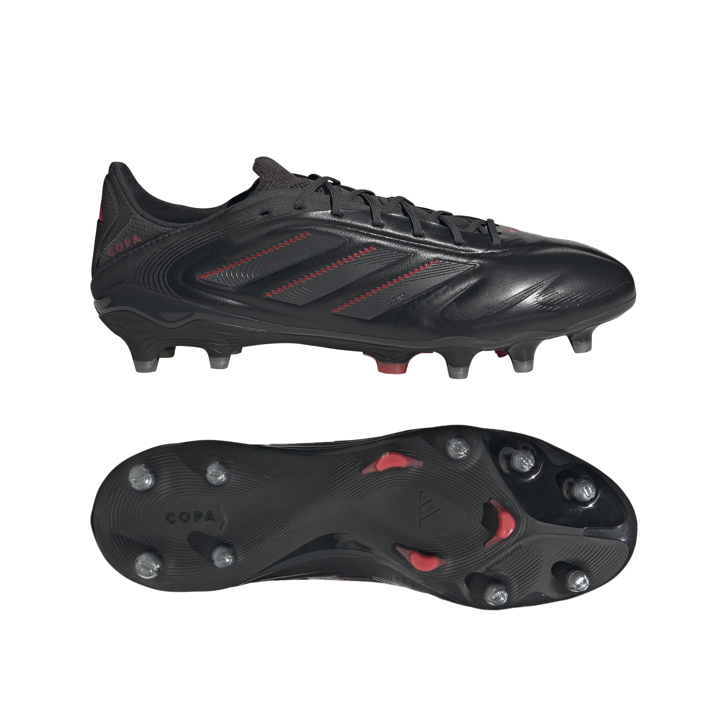 adidas Copa Pure 3 Elite FG Firm Ground Soccer Cleat -Core Black / Carbon / Lucid Red