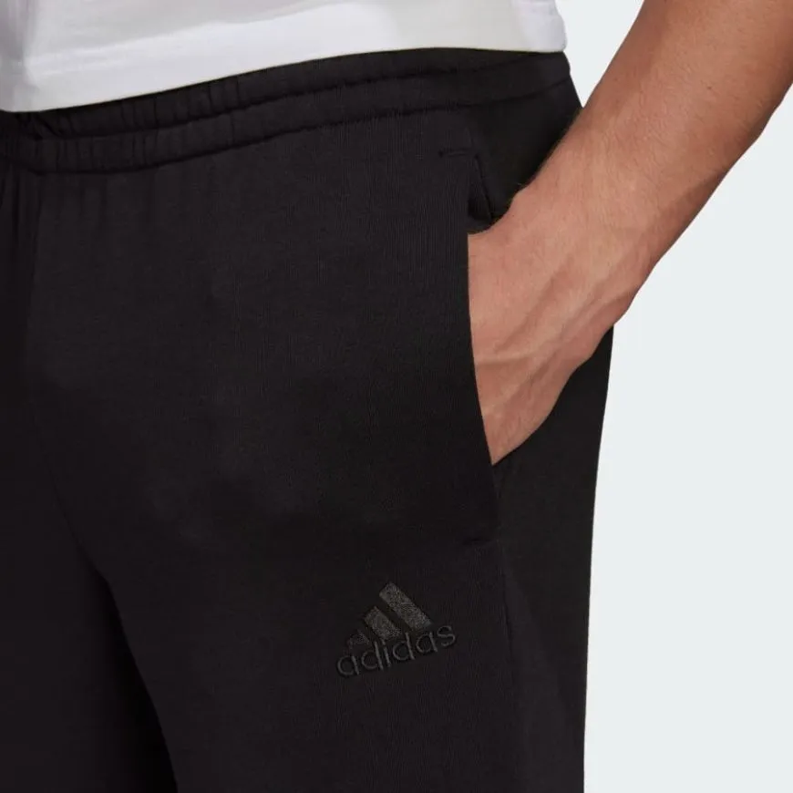 Adidas Essentials French Terry Tapered Cuff Logo Men Lifestyle Pant Black/White