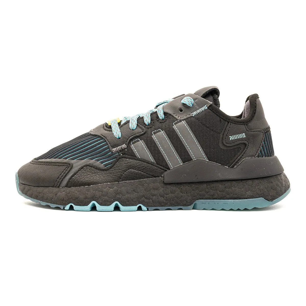 Adidas Ninja X Nite Jogger Running Sport Shoes Fabric Black Colour For Women