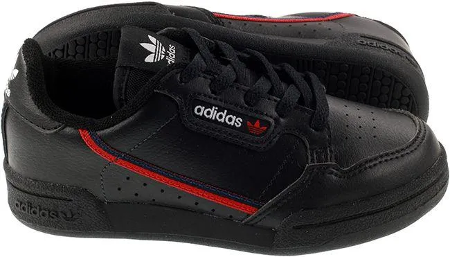 Adidas Originals Kids Continental 80 Core Black Scarlet Collegiate Navy