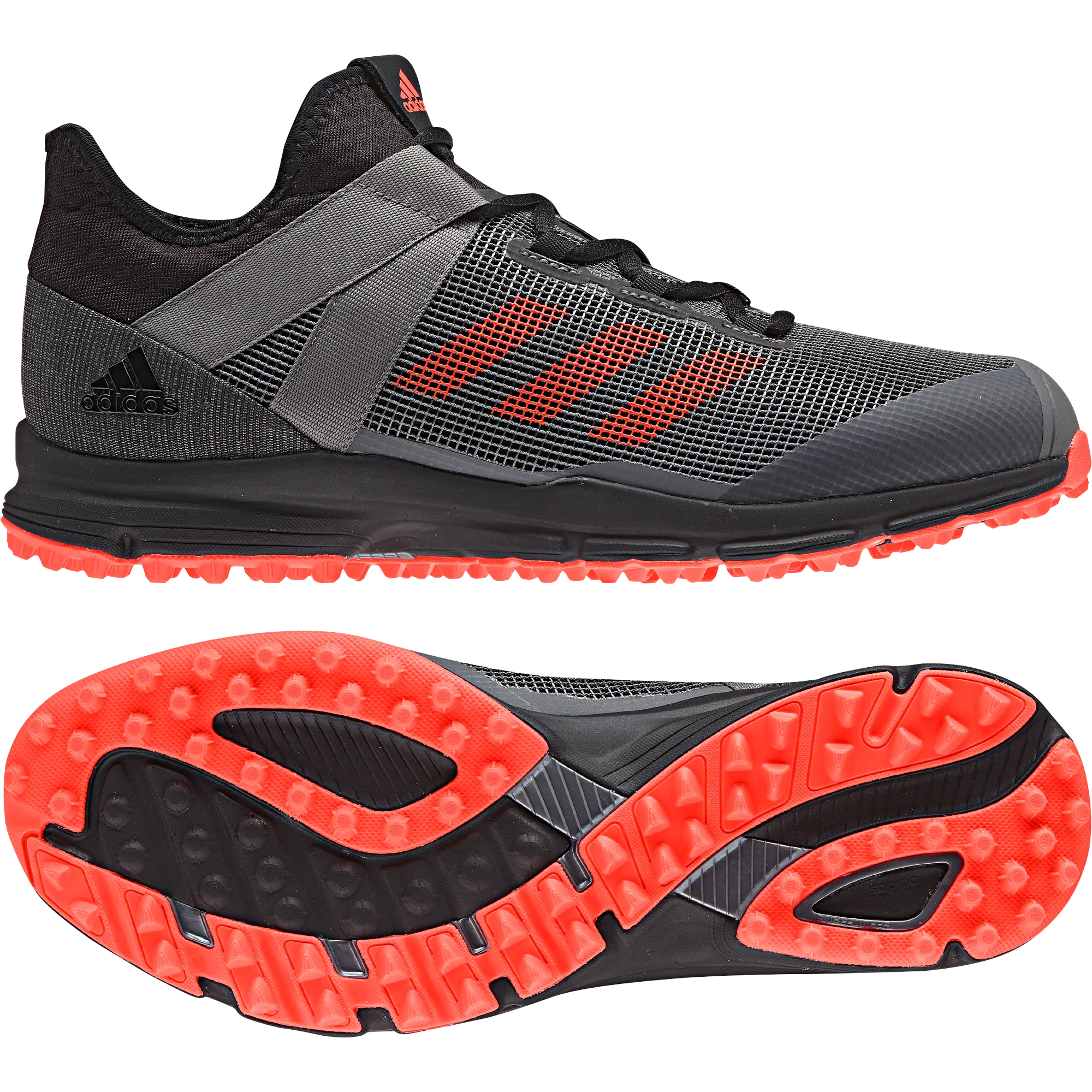 Adidas Zone Dox 1.9S 2019 Speed Black/Red/Grey Hockey Shoes