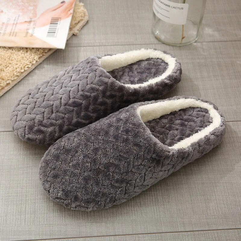 Amozae-  Slippers Ladies Home Suede Slippers Non-Slip Wooden Floor Indoor Slippers Soft Bottom Warm Japanese Slippers Pantuflas