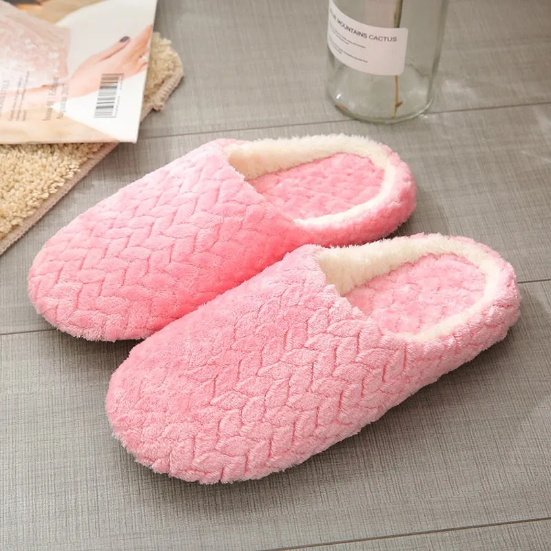 Amozae-  Slippers Ladies Home Suede Slippers Non-Slip Wooden Floor Indoor Slippers Soft Bottom Warm Japanese Slippers Pantuflas