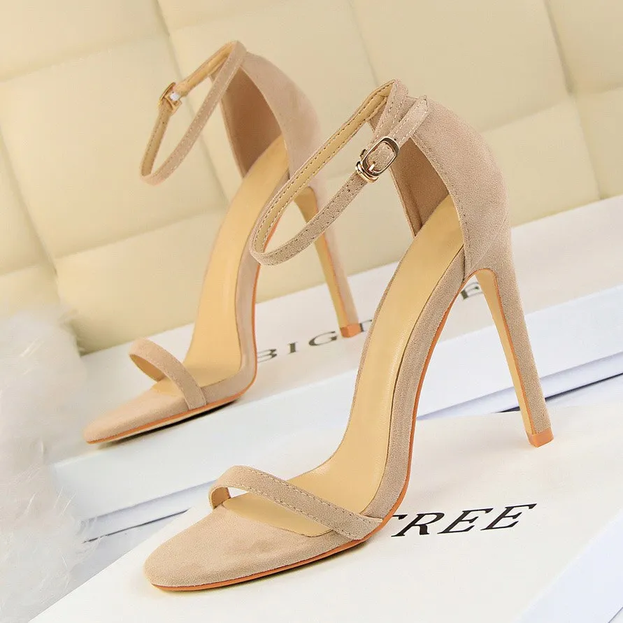 Amozae-Women Size 40 Extreme 11cm High Heels Fetish Sandals Female Gladiator Cheap Strap Shoes Lady Nude Valentine Platform Pumps