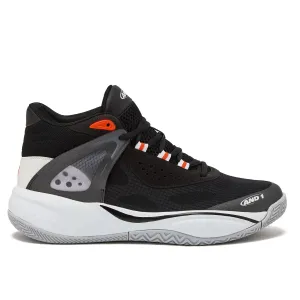 AND 1  KID'S REVEL MID SIZE 3-7 BLACK BASKETBALL SHOES