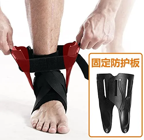 Ankle Brace with Splint for Men Women, Adjustable Ankle Stabilizer Breathable Compression Ankle Support for Sprain, Tendonitis, Sprained Ankle, Tendon, Injury Recovery, Running, Volleyball L