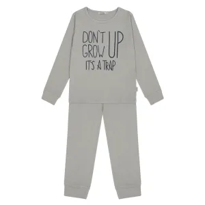 Antebies Dont Grow Up Rib Pyjama Grey