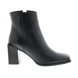 Aquatalia Emilee Calf Womens Black Leather Zipper Ankle & Booties Boots