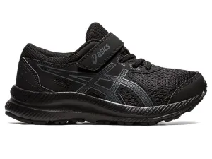 ASICS KIDS CONTEND 8 TRIPLE BLACK RUNNING SHOE