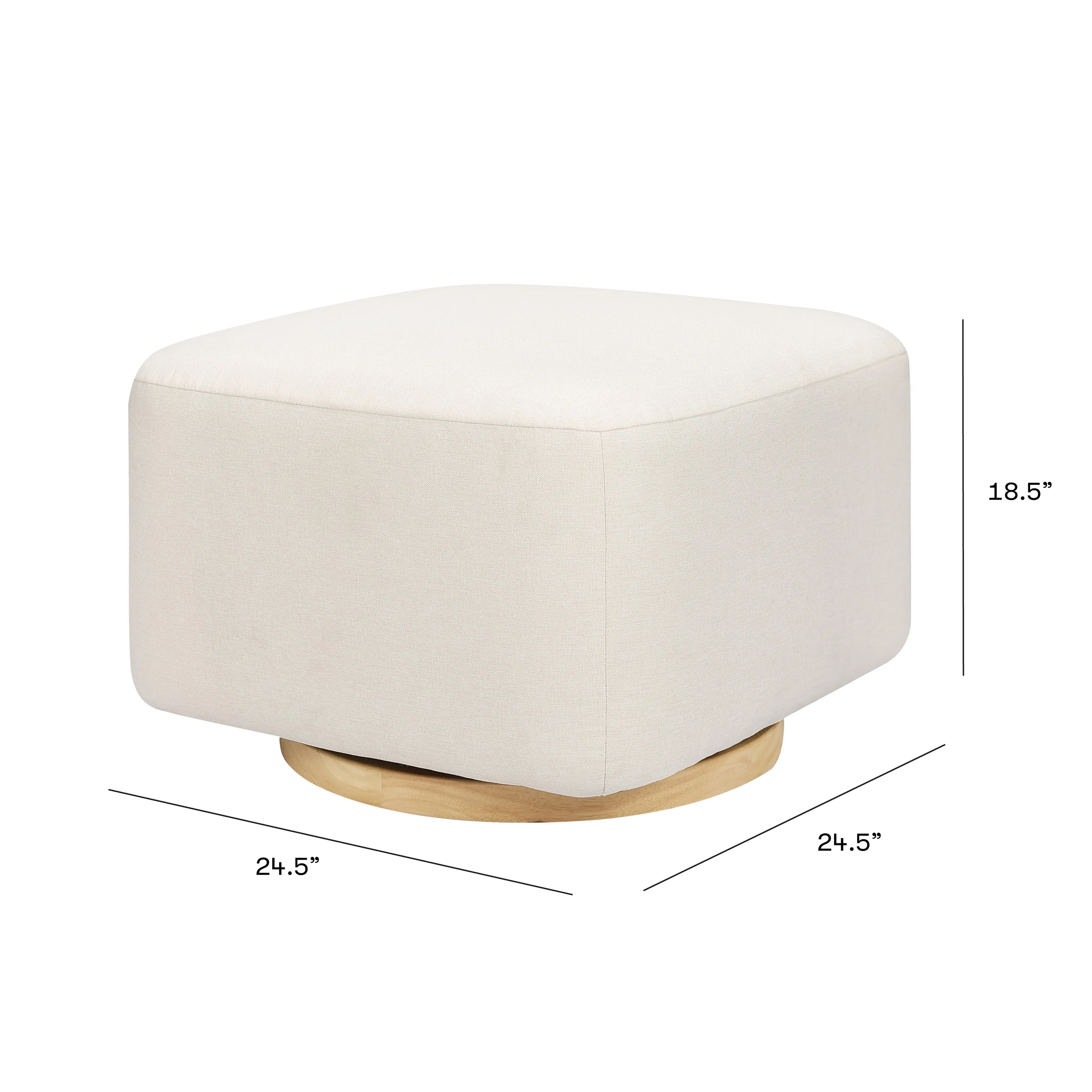 Babyletto Kiwi Gliding Ottoman | Eco-Performance Fabric