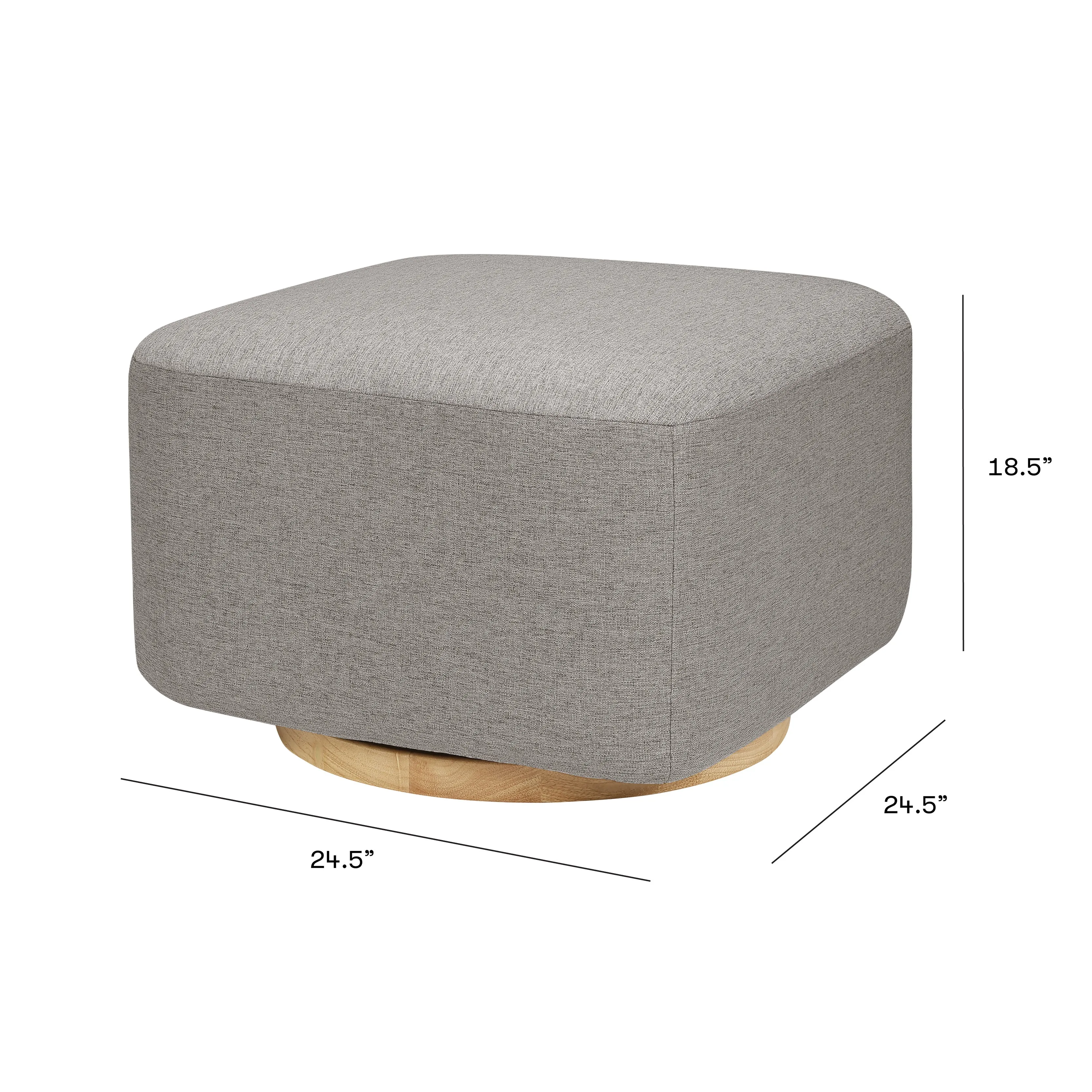 Babyletto Kiwi Gliding Ottoman | Eco-Performance Fabric