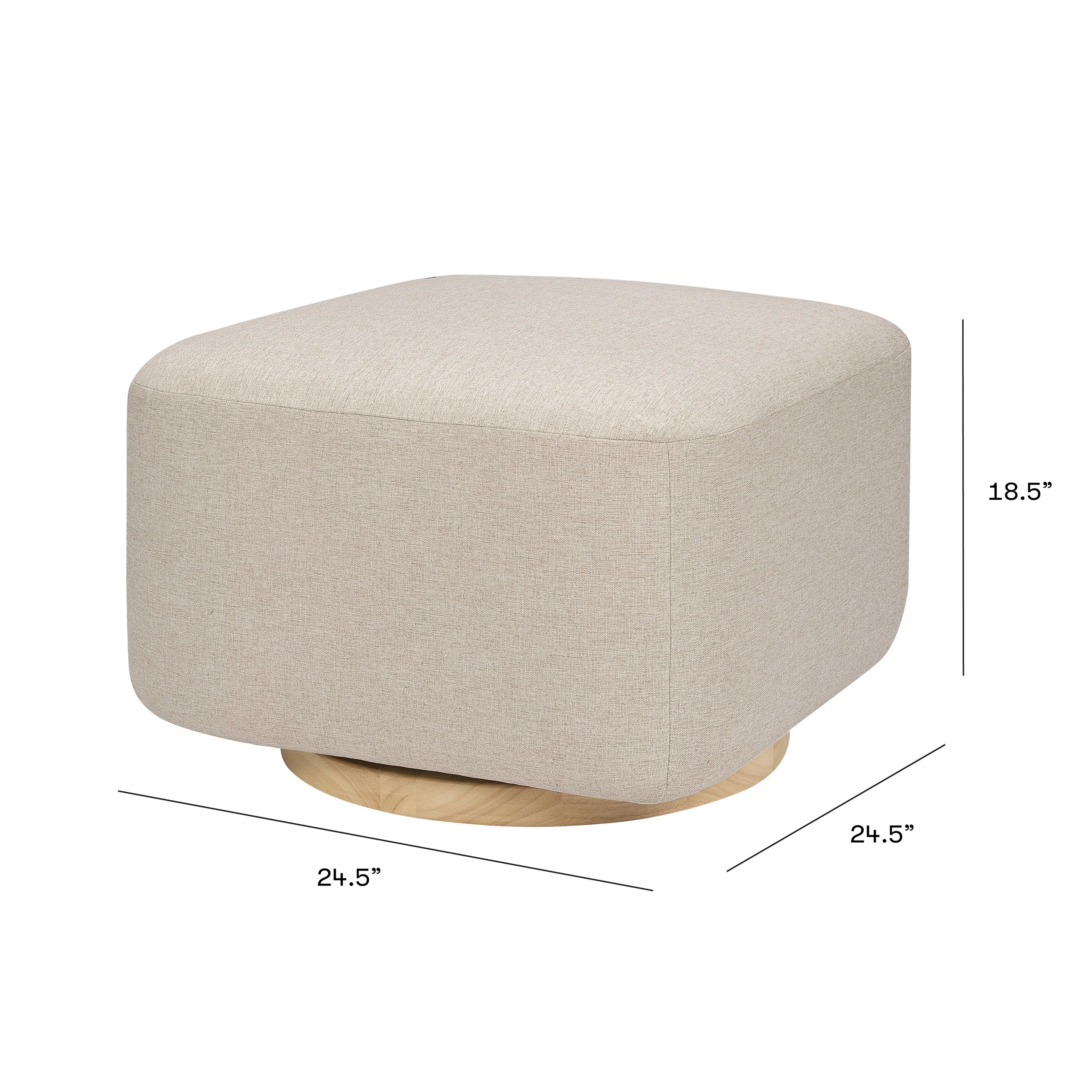 Babyletto Kiwi Gliding Ottoman | Eco-Performance Fabric