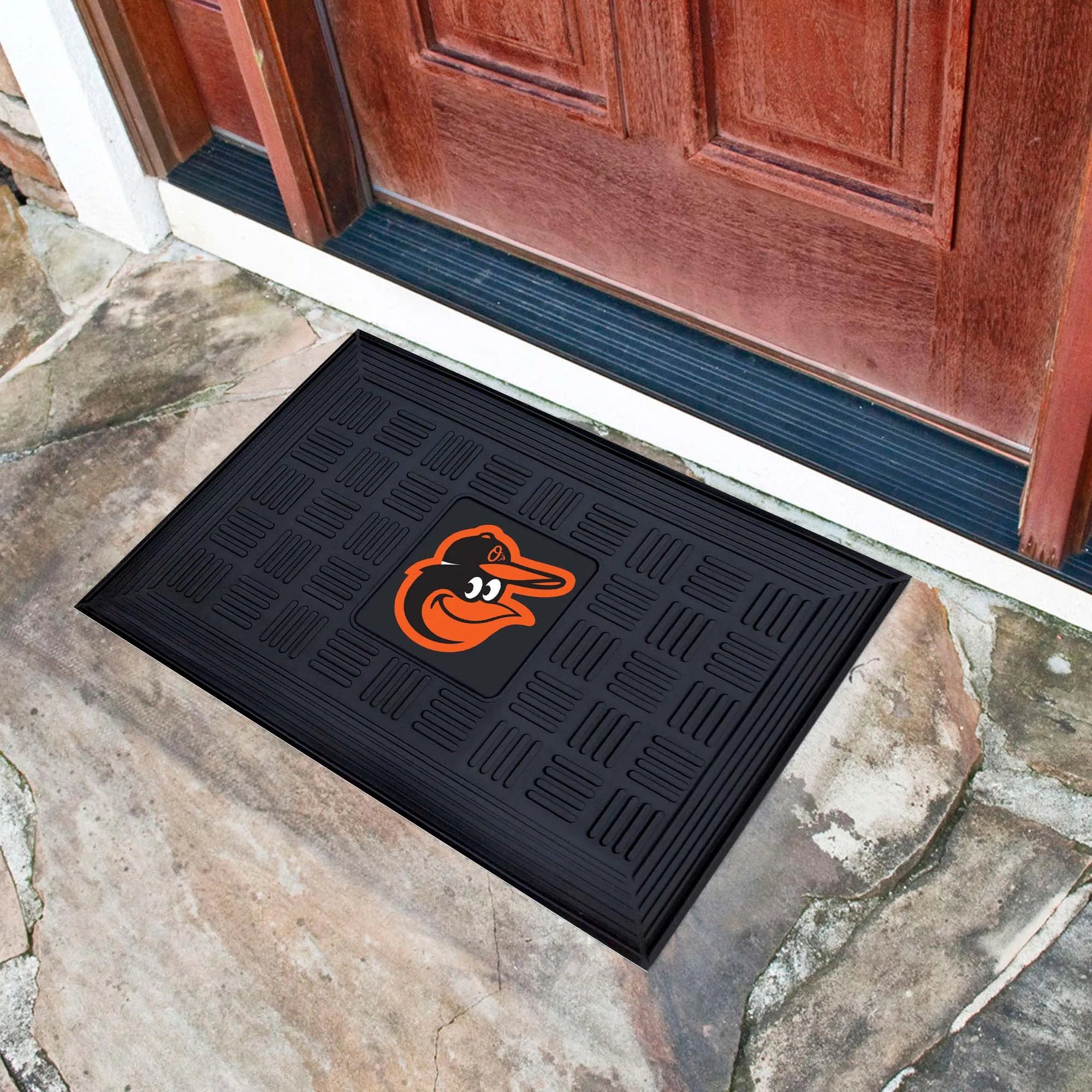 Baltimore Orioles Heavy Duty Vinyl Medallion Door Mat - 19.5in. x 31in.