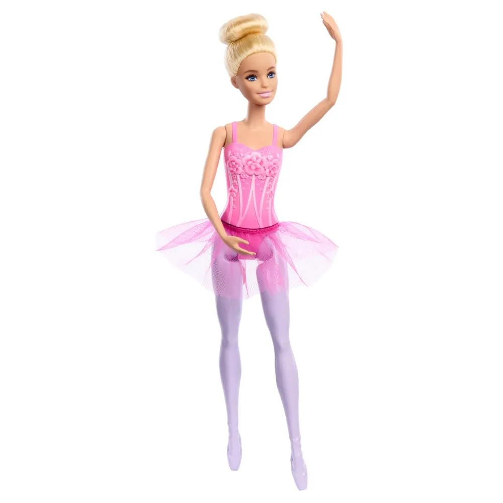 Barbie Ballerina Doll, Blonde Fashion Doll Wearing Purple Removable Tutu, Posed with Ballet Arms & “en Pointe” Toe Shoes