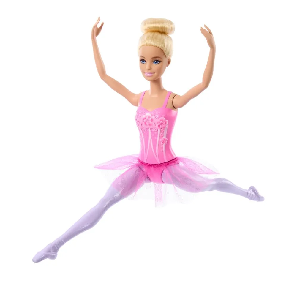 Barbie Ballerina Doll, Blonde Fashion Doll Wearing Purple Removable Tutu, Posed with Ballet Arms & “en Pointe” Toe Shoes