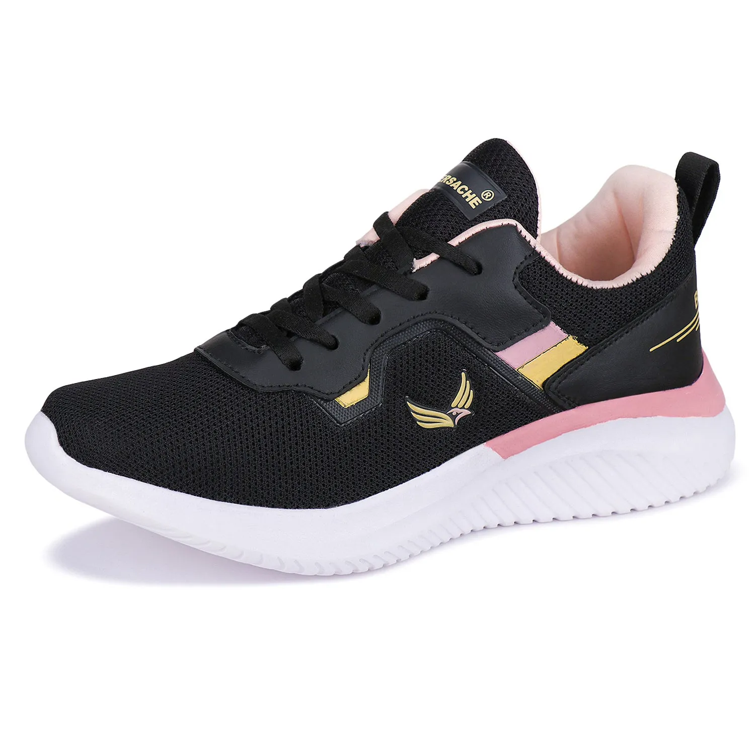 Bersache Premium Sports ,Gym, Trending Stylish Running shoes for Women (8027-Black)