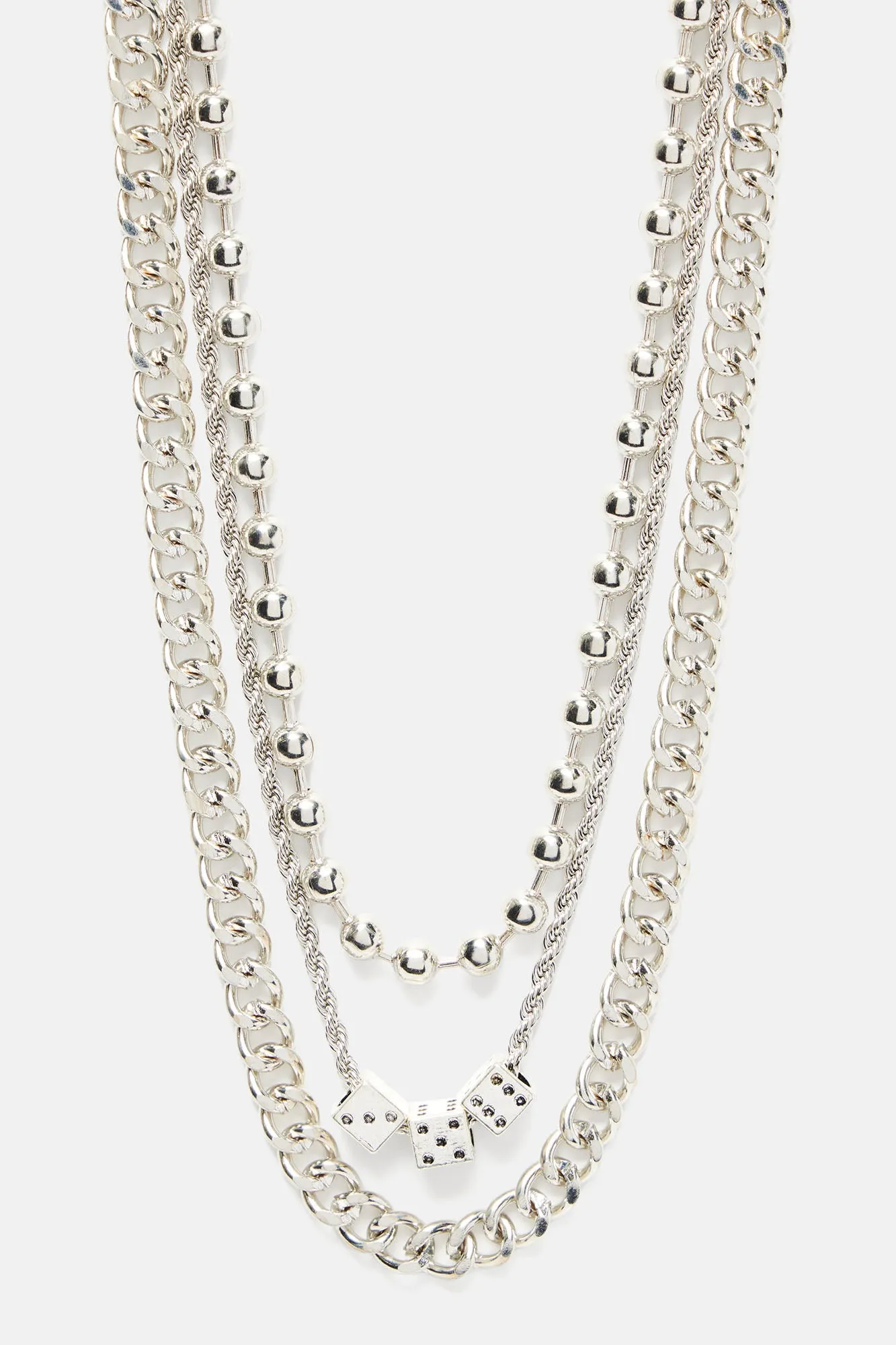 Bet On Me Necklace Set - Silver