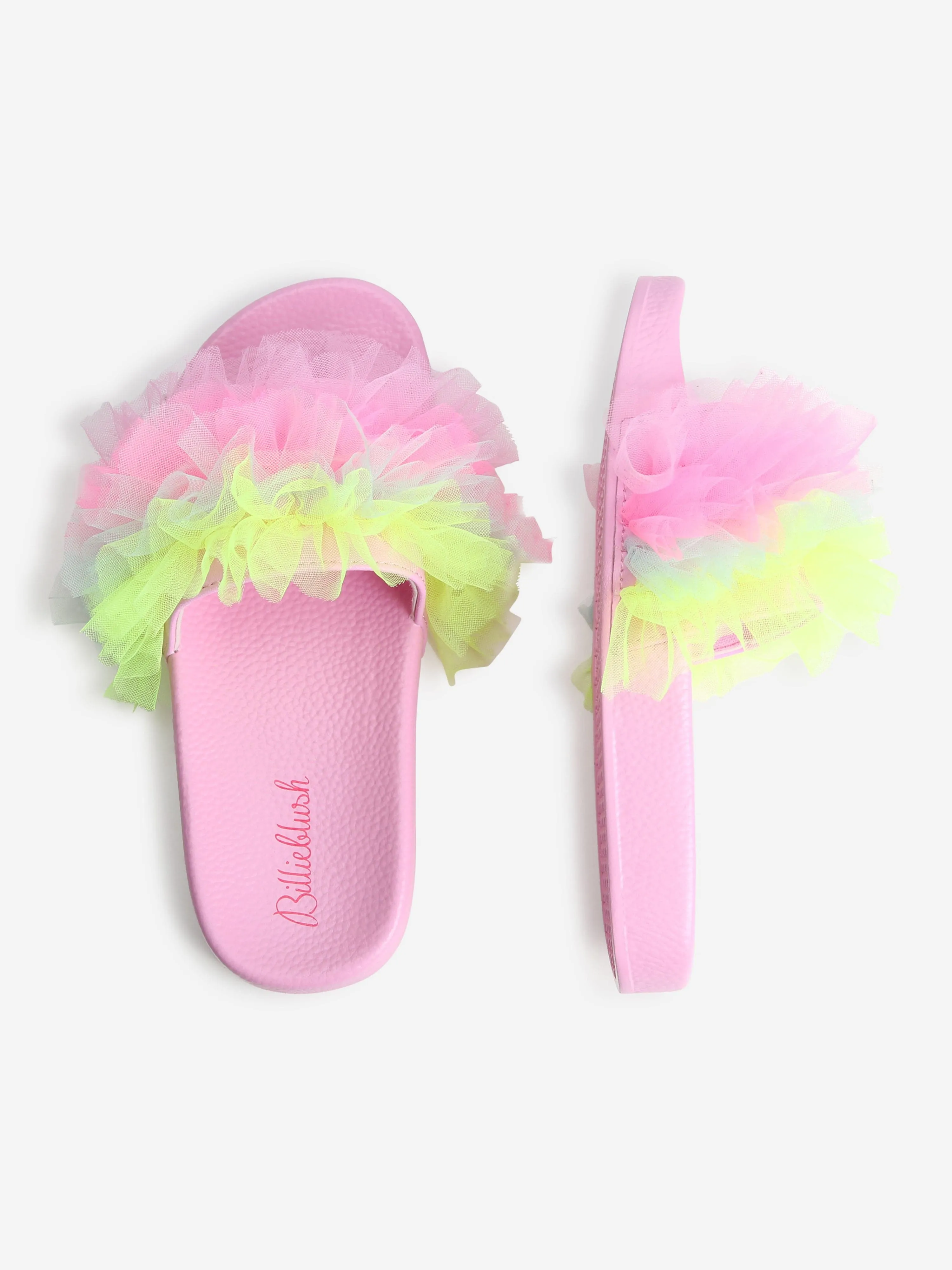 Billieblush Girls Frilly Tulle Sliders in Pink