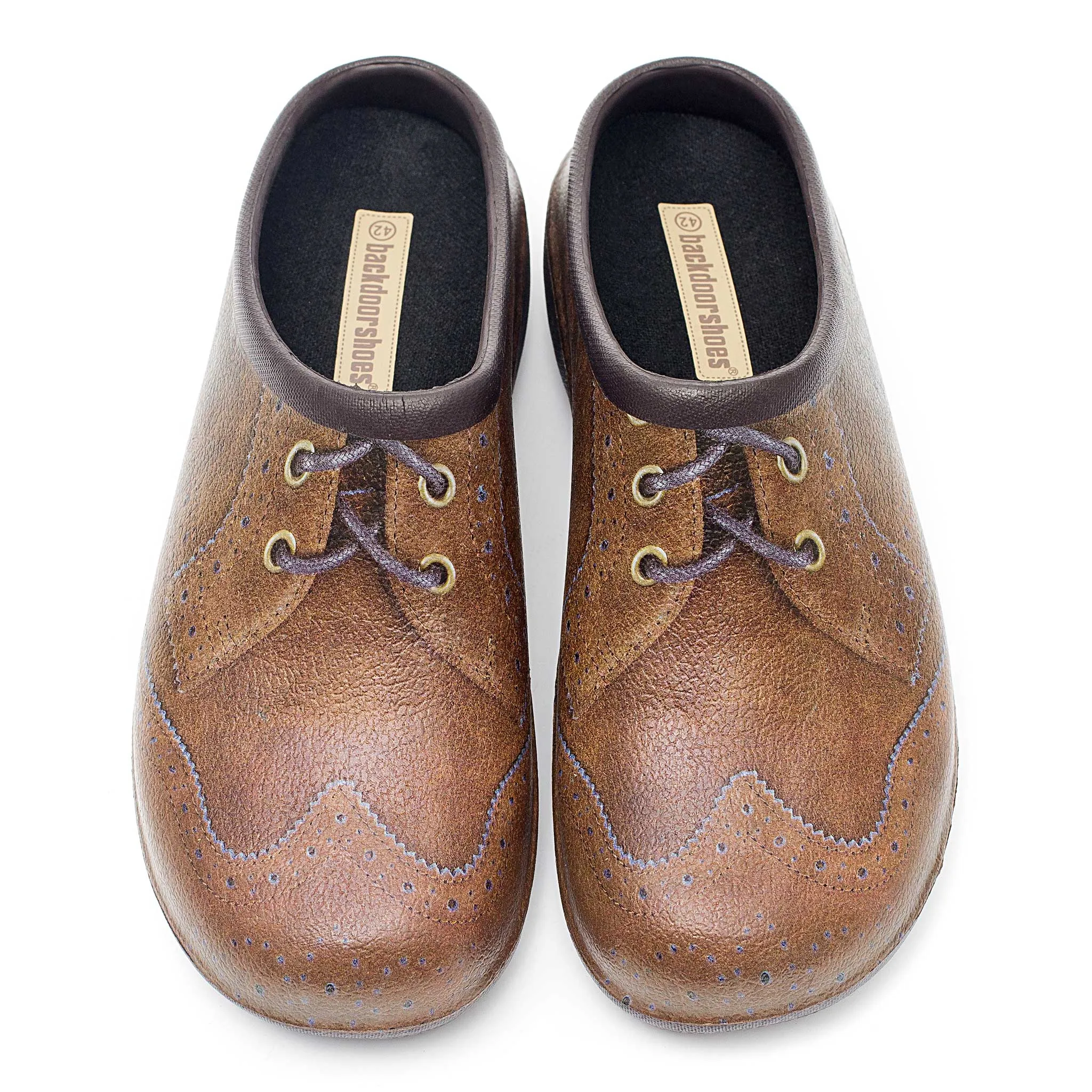 British Brogue Chunky Tread Classic Men's Clogs