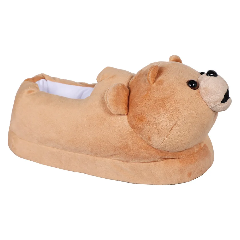 Brown Bear Plush Slippers Cosplay Shoes Halloween Costumes Accessory