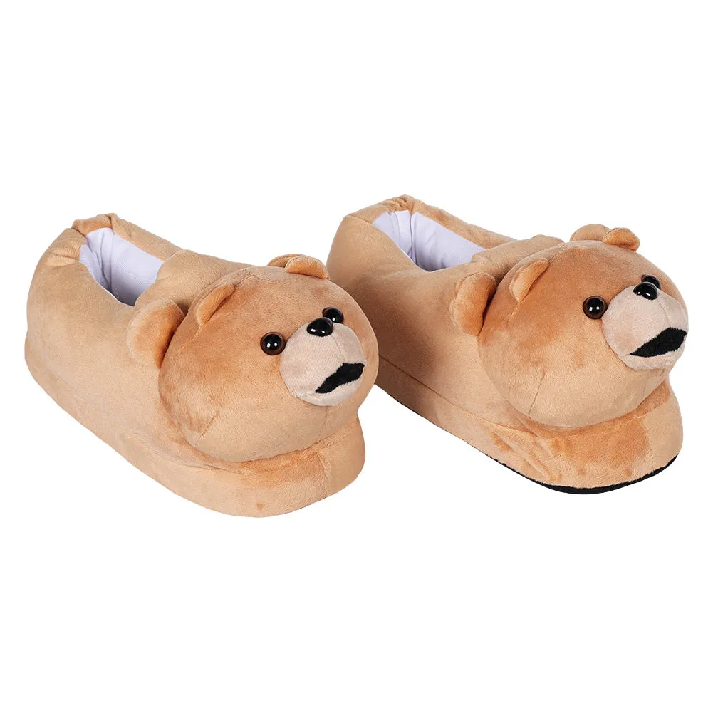 Brown Bear Plush Slippers Cosplay Shoes Halloween Costumes Accessory