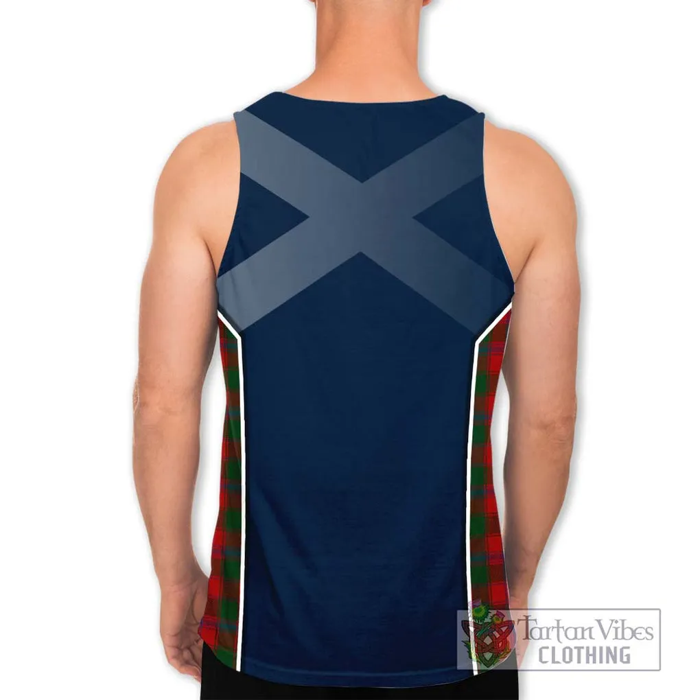 Bruce Old Tartan Men's Tank Top with Family Crest and Lion Rampant Vibes Sport Style