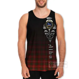 Bruce Tartan Men's Tank Top Featuring Alba Gu Brath Family Crest Celtic Inspired