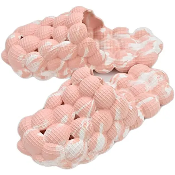 Bubble Slides Massage Slippers for Women Men, Soft Stress Relief Pillow Slides Slippers