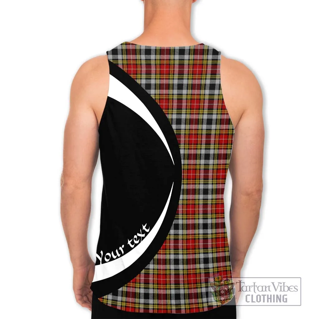 Buchanan Old Dress Tartan Men's Tank Top with Family Crest Circle Style