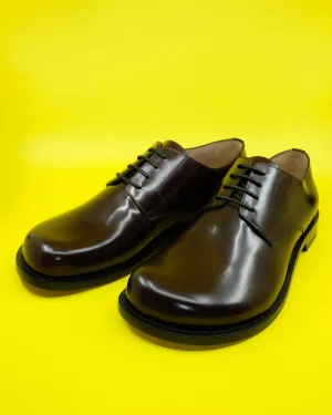 Burgundy Brushed Calfskin Campo Derby Shoe