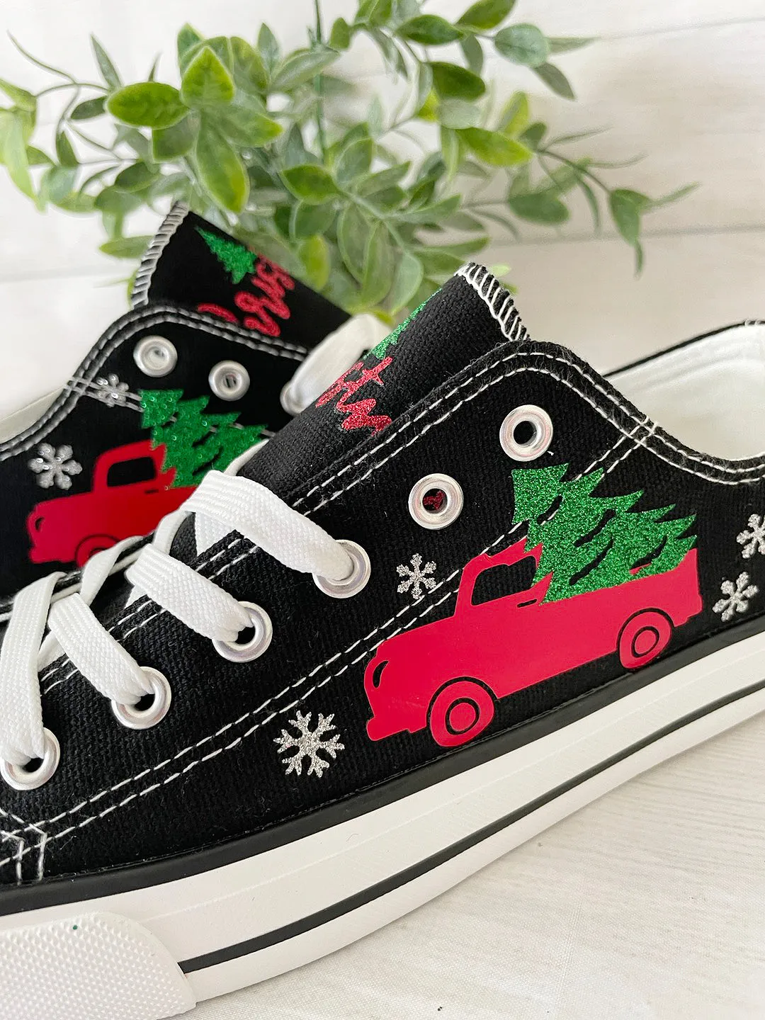 Christmas Shoes/Christmas truck shoes/Christmas Sneakers