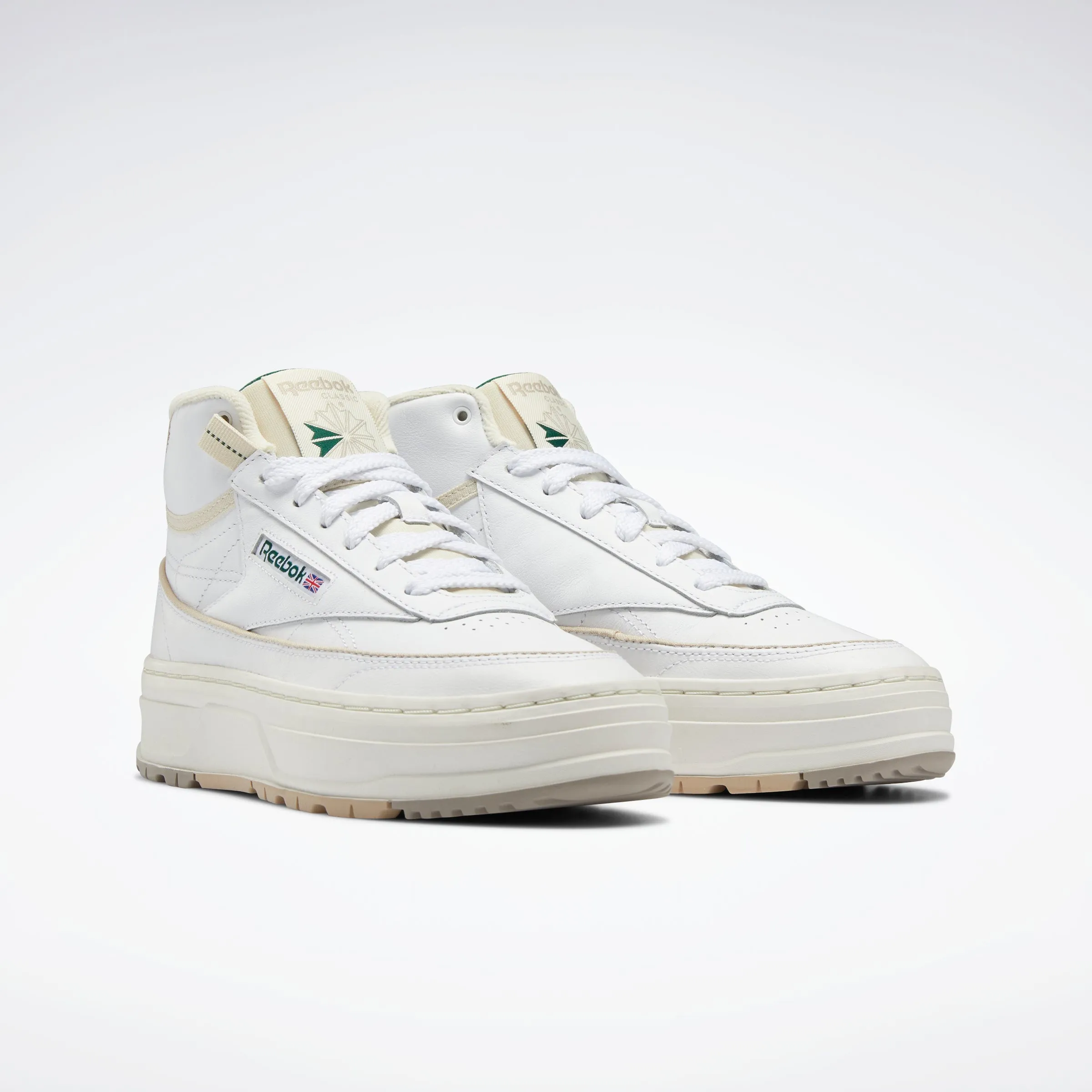 Club C Geo Mid Women's Shoes White/Chalk/Dark Green