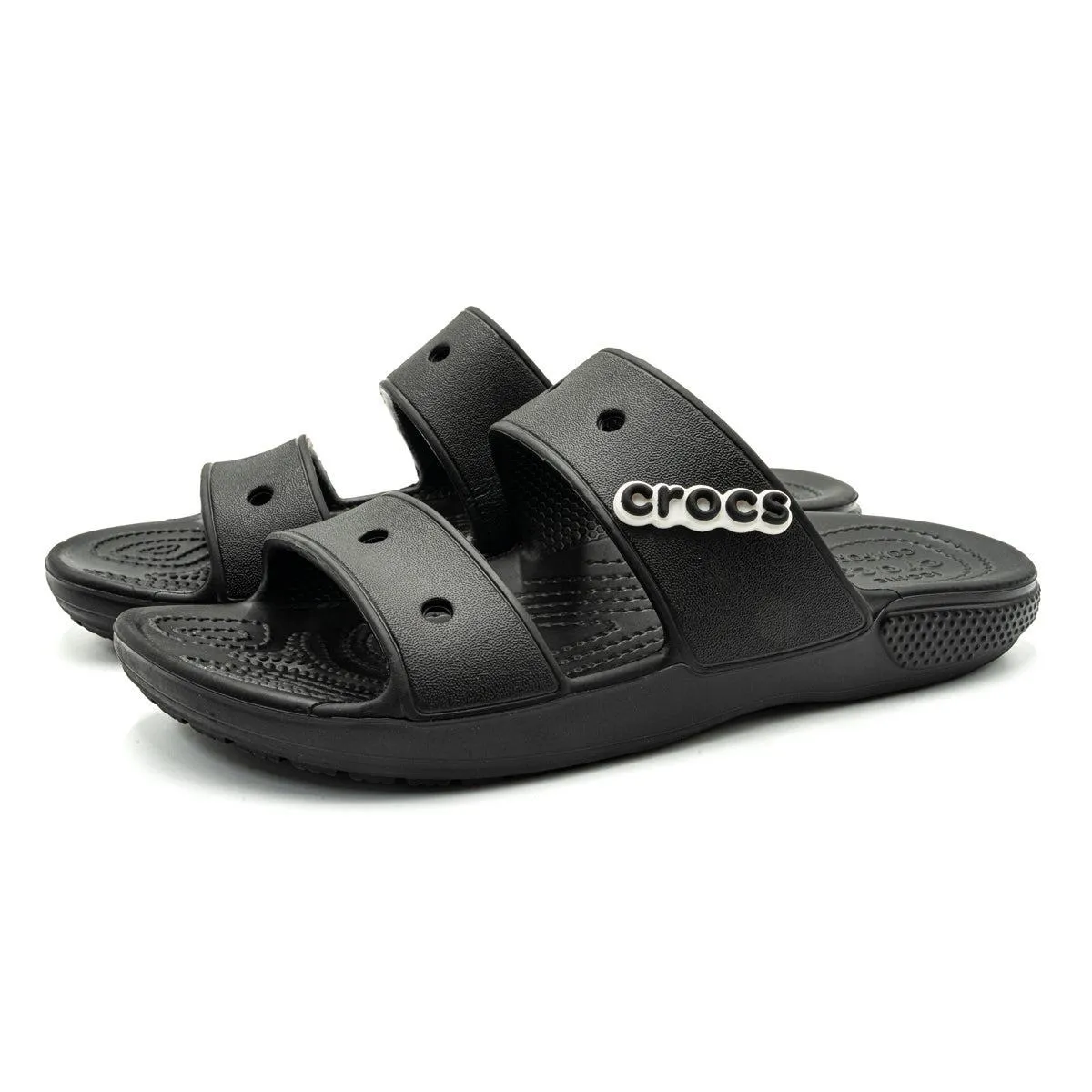 Crocs Classic Sandals Sliders Rubber Black Colour For Women