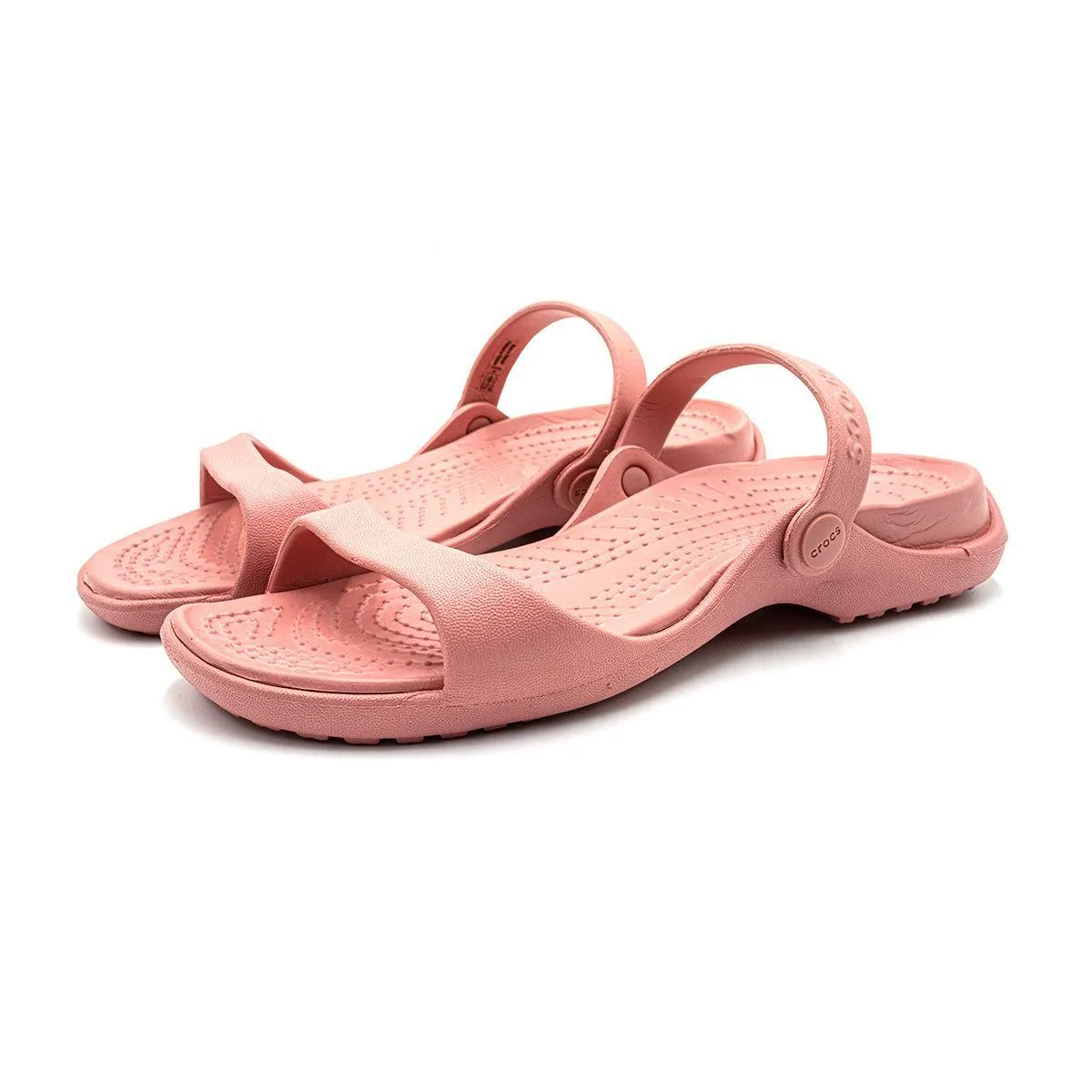 Crocs Cleo Flat Sandals Rubber Pink Colour For Women