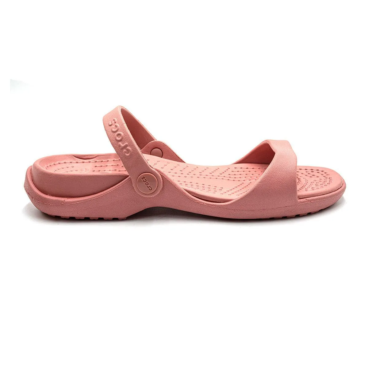 Crocs Cleo Flat Sandals Rubber Pink Colour For Women