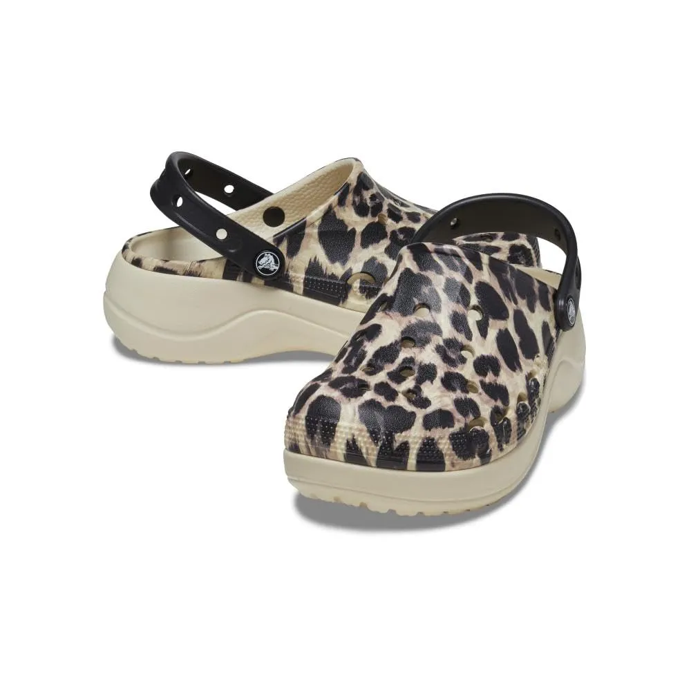 crocs Womens Baya Platform Printed Clog Leopard Clog - 3 UK (W5) (208712-90L)