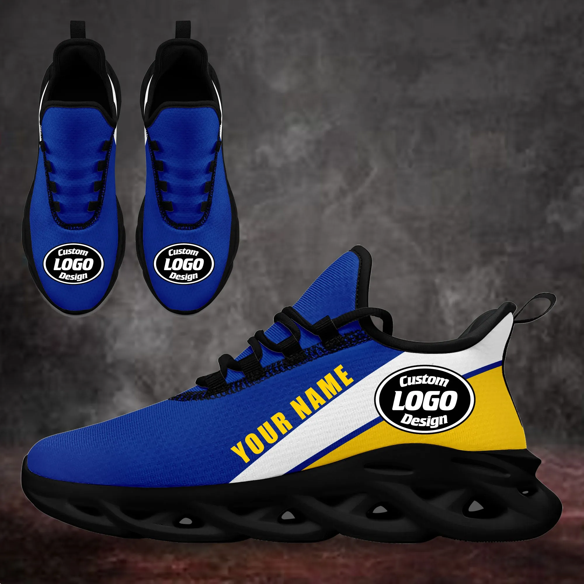 Custom Blue Yellow Jersey MaxSoul Shoes and Hat Combo Offer Personalized ZH-bd0b007e-a0