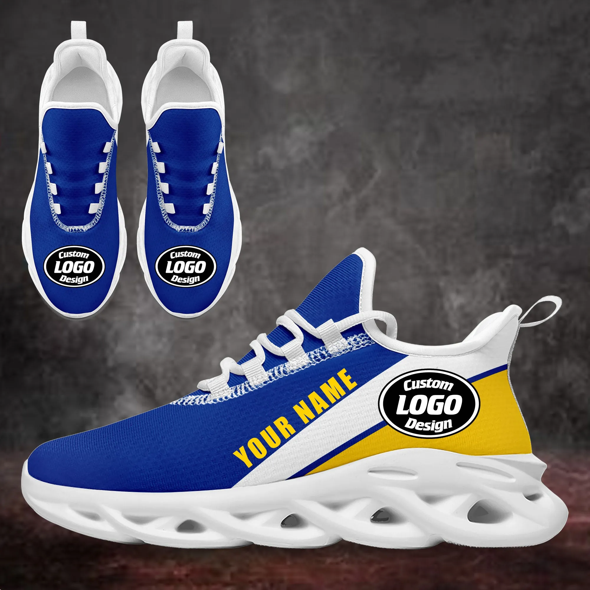 Custom Blue Yellow Jersey MaxSoul Shoes and Hat Combo Offer Personalized ZH-bd0b007e-a0