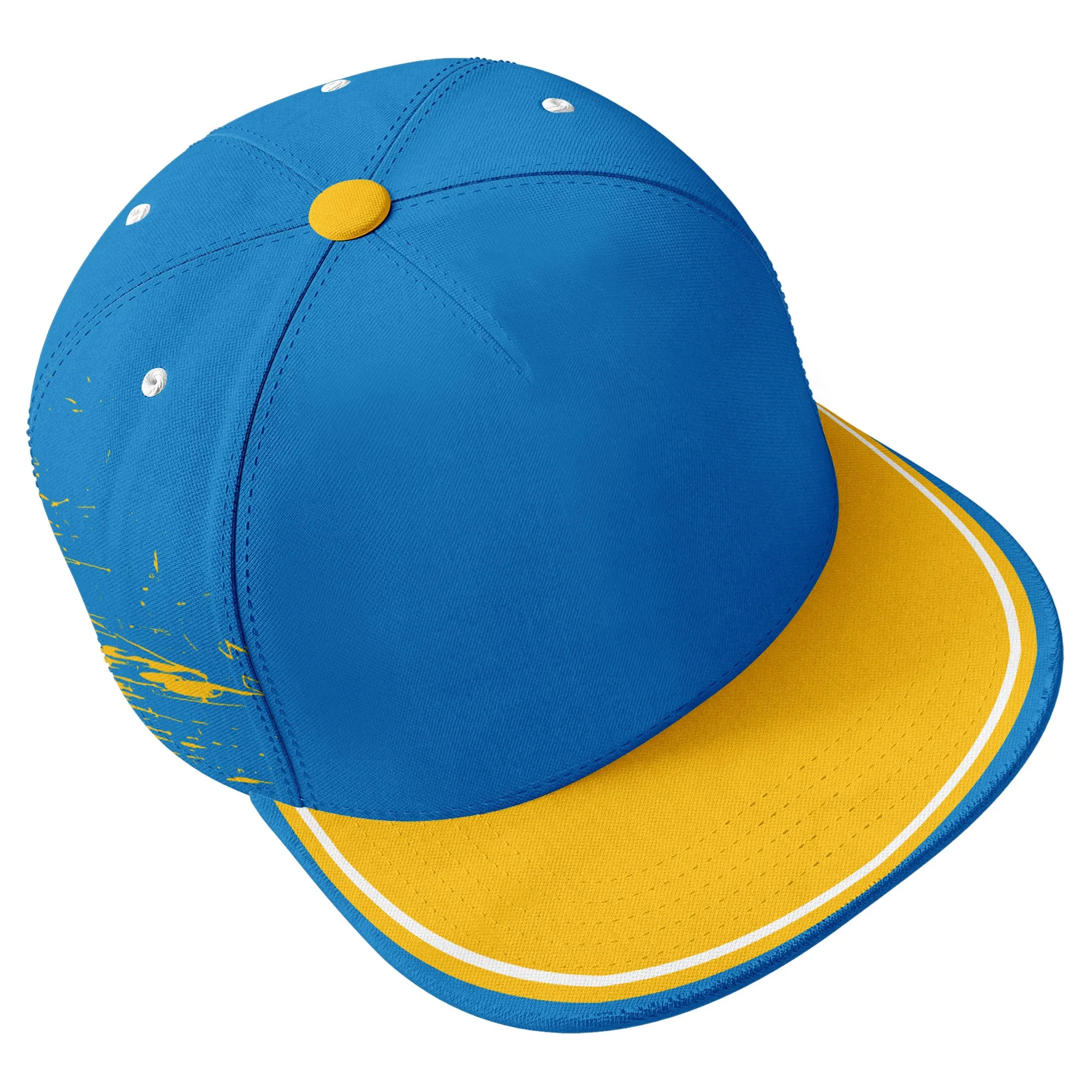 Custom Blue Yellow Los Angeles MaxSoul Shoes and Hat Combo Offer Personalized Combo ZH-D020264-22