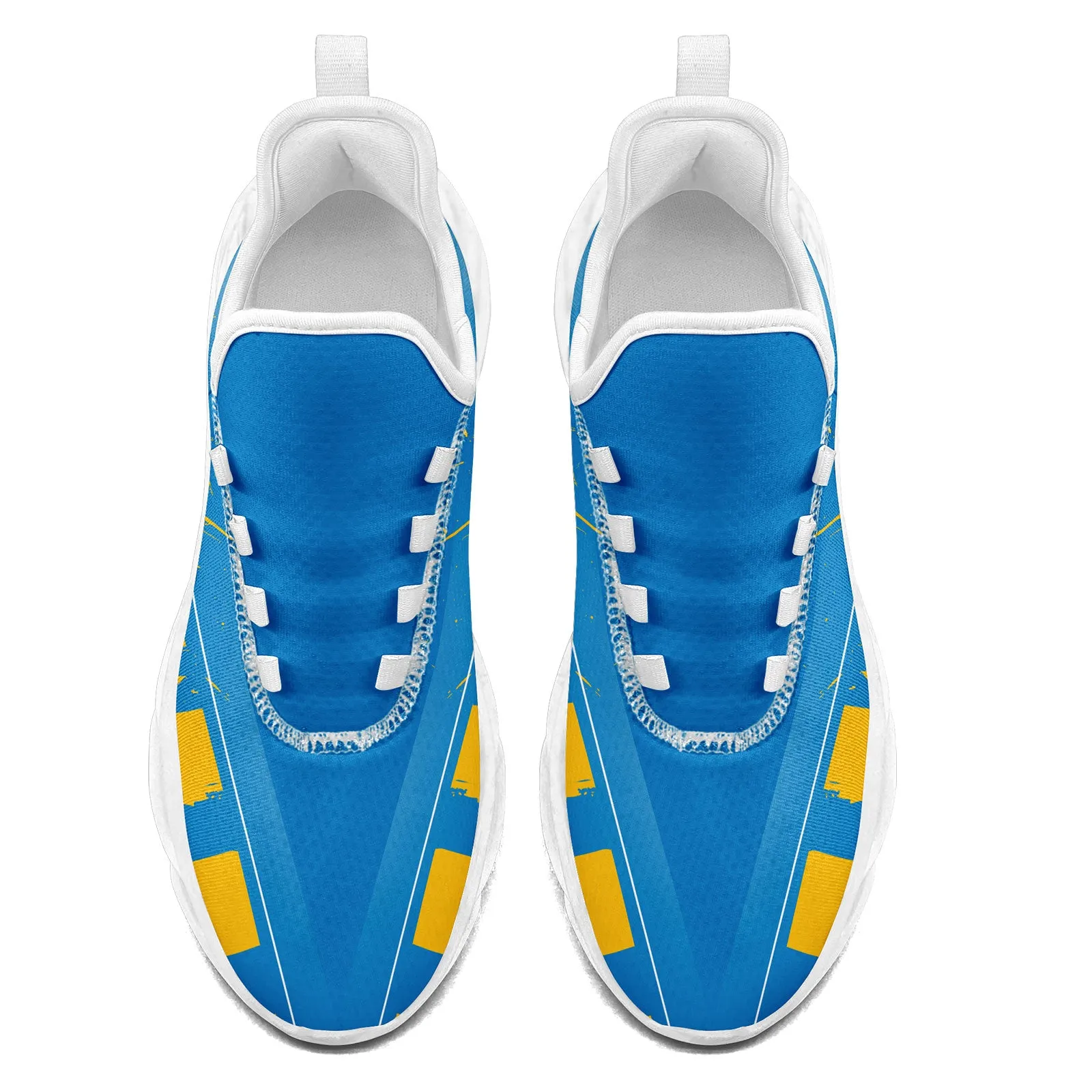 Custom Blue Yellow Los Angeles MaxSoul Shoes and Hat Combo Offer Personalized Combo ZH-D020264-22