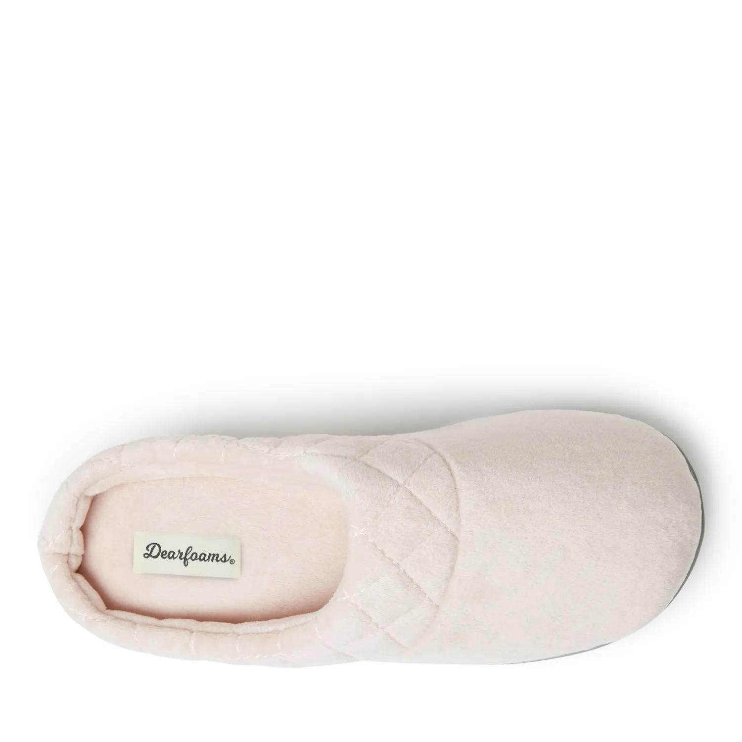 Dearfoams Women's Darcy Velour Clog With Quilted Cuff