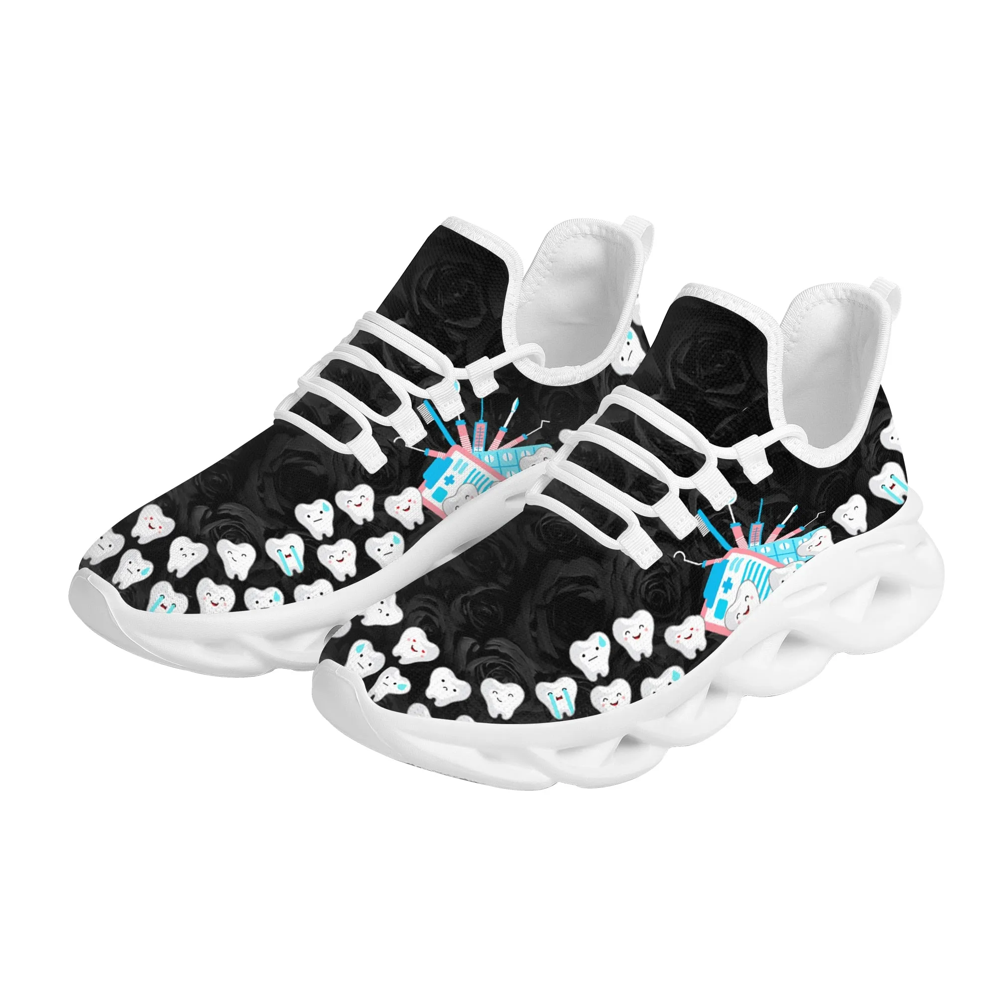 Dentist Women's Tennis Shoes Ladies Sneakers Print Dental Appliances Breathable Student Shoes Outdoor Trend Non-Slip Shoes