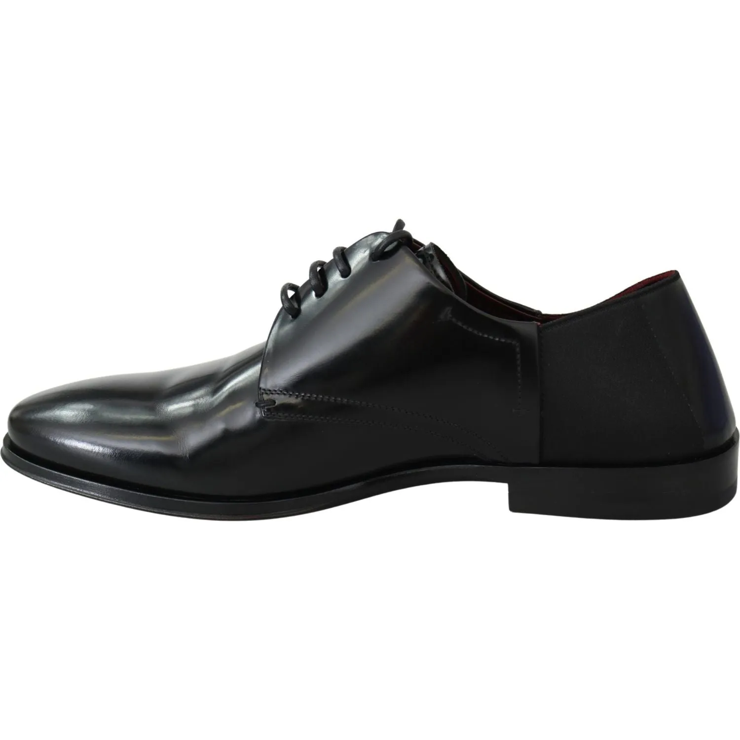 Dolce & Gabbana Elegant Black Leather Derby Shoes