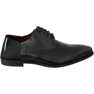 Dolce & Gabbana Elegant Black Leather Derby Shoes