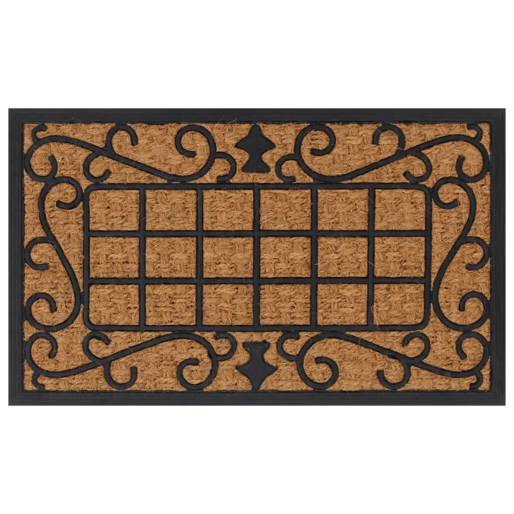 Door Mat Rectangular 45x75 cm Rubber and Coir