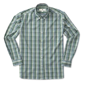 Duck Head Men's Burnham Performance Plaid Shirt / Trekking Green